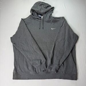 Nike‎ Sportswear Essential Fleece Hoodie Men's Size XXL Dark Gray Heather Swoosh